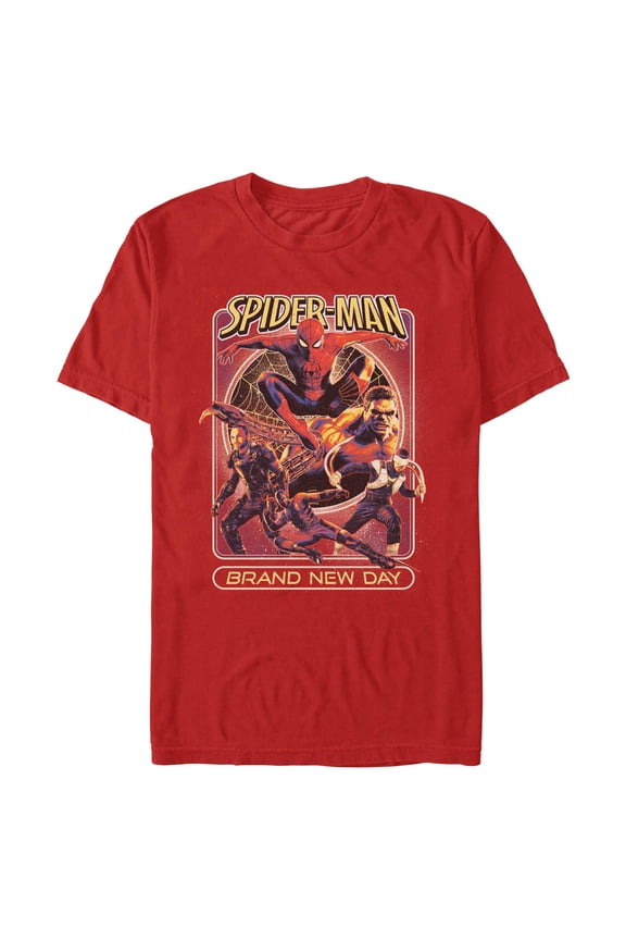 Mens Marvel: Spider-Man: Brand New Day New Villains Poster T Shirt