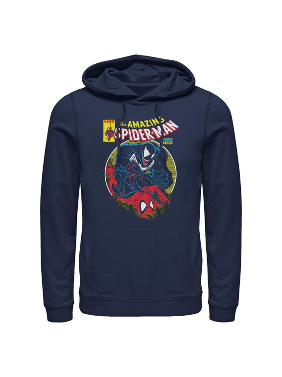 Mens Marvel: Spider-Man Venom Vs Spidey Battle Lightweight Hoodie