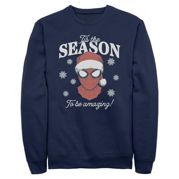 Mens Marvel Tis The Season Spidey Portrait Sweatshirt