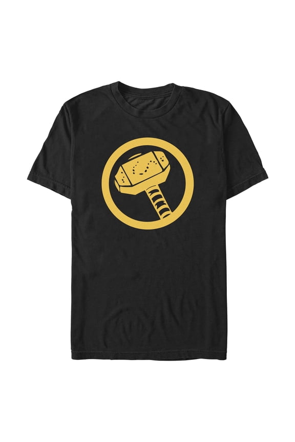Mens Marvel Tonal Hammer Badge T Shirt