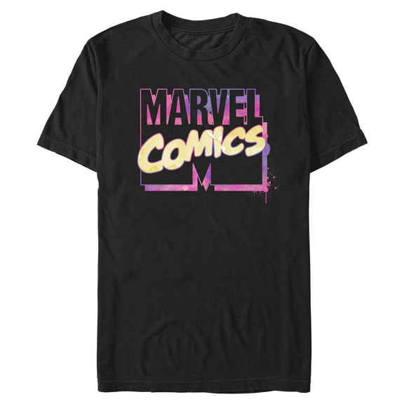 Mens Marvel Watercolor Retro Logo T Shirt