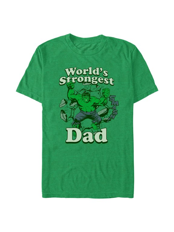 Mens Marvel World's Strongest Dad T Shirt