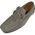 thumbnail image 1 of Mens Masimo Suede Dress Driving Moccasin Casual Loafer Slip On Fashion Shoe 39641-6D(M)US Grey Weathered Horse Bit Buckle, 1 of 7