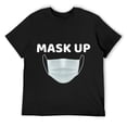 thumbnail image 1 of Mens Mask Up Design T-Shirt Black, 1 of 5