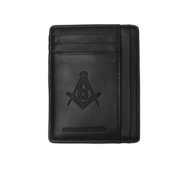 Masonic Money Holder Mens Slim Leather Credit Card Wallet Accessories Lodge Gift Masonic Money Holder Mens Slim Leather Credit Card Wallet Accessories Lodge Gift