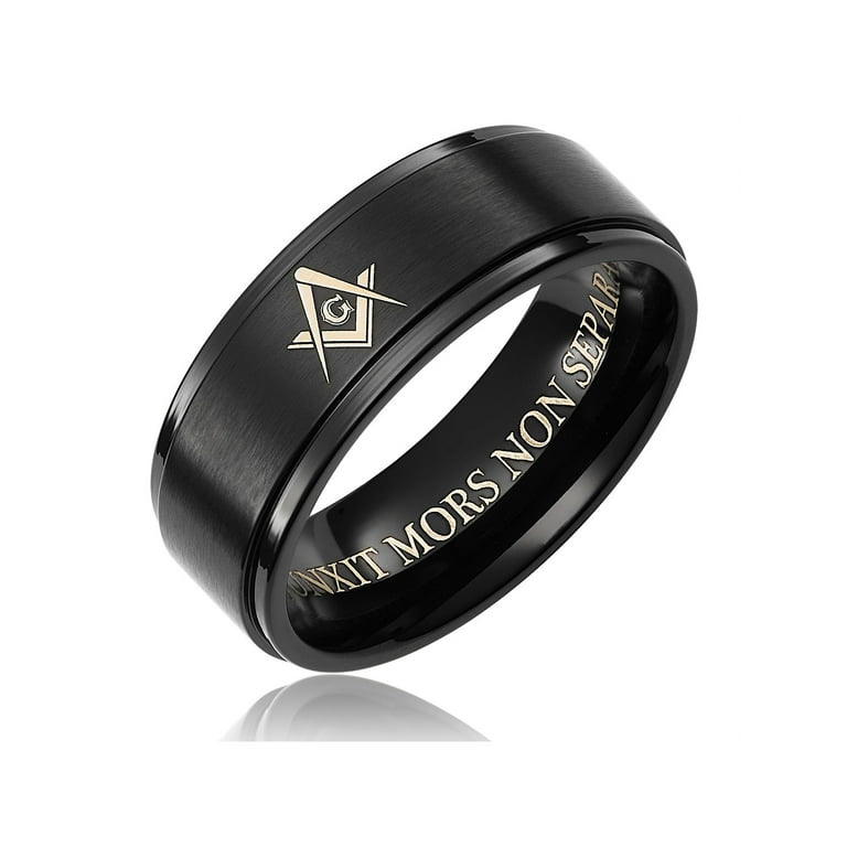 Titanium masonic best sale rings