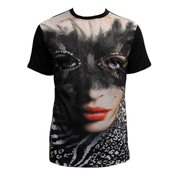 Mens Masquerade Girl Sublimation T-Shirt - Small