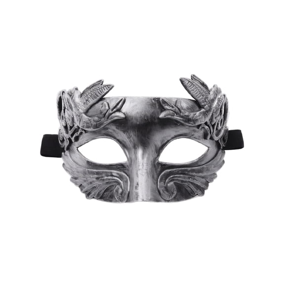 Mens Masquerade Mask Venetian Masquerade Masks 7 Inch Mardi Gras Mask for Men Silver Ancient Style for Masquerade Party Halloween, 1 Pack