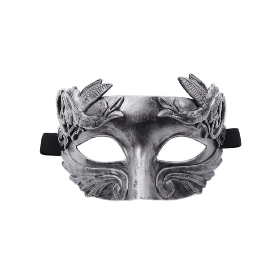 Mens Masquerade Mask Venetian Masquerade Masks 7 Inch Mardi Gras Mask for Men Silver Ancient Style for Masquerade Party Halloween, 1 Pack