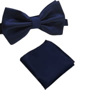 Mens Matching Bow Tie and Handkerchief Set