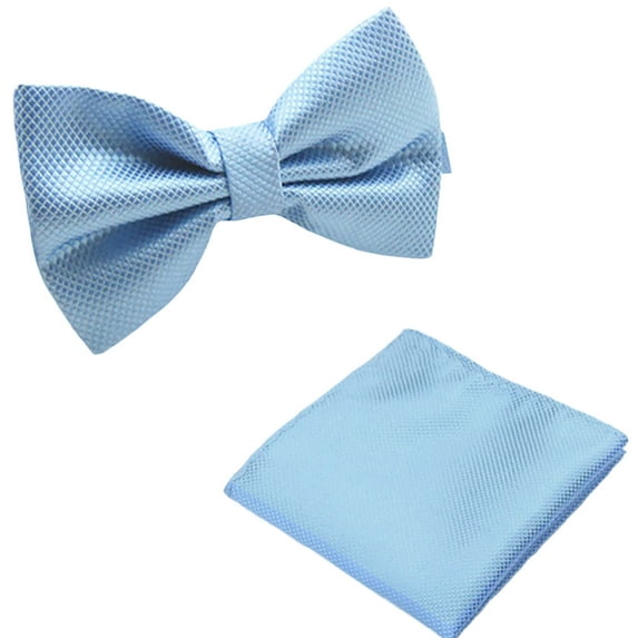 Mens Matching Bow Tie and Handkerchief Set