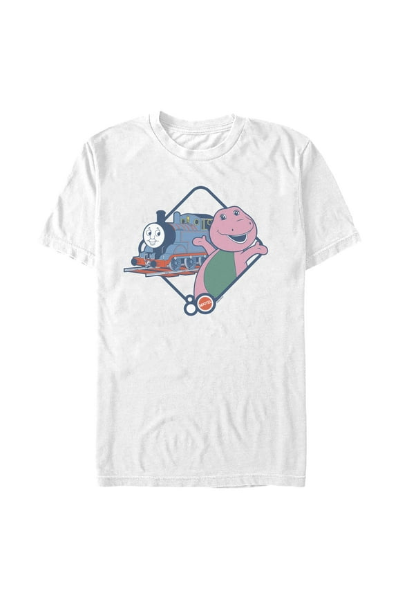 Mens Mattel Barney and Thomas Classic Friends T Shirt