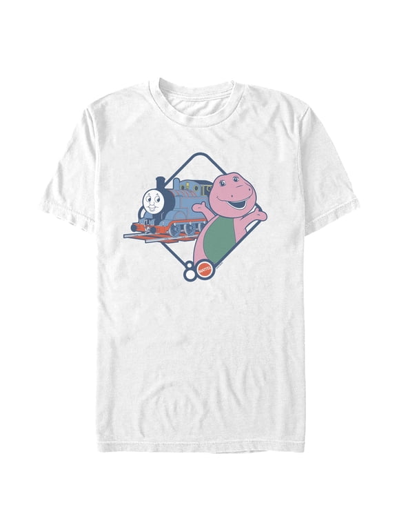 Mens Mattel Barney and Thomas Classic Friends T Shirt