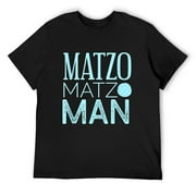 TMANI Mens Matzo Matza Man Funny Passover and Hanukkah Matza Ball T-Shirt Black Small