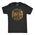 thumbnail image 1 of Mens May Contain Whiskey T Shirt Funny Liquor Drinking Party Graphic Tee Graphic Tees, 1 of 7
