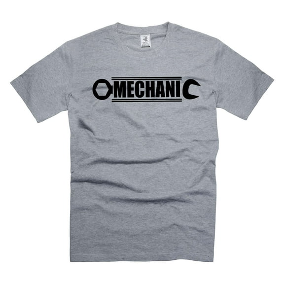 Mens Mechanic T-shirt Mechanic Gifts Father's Day Shirts Mechanic Birthday Christmas Gifts (Small Grey)