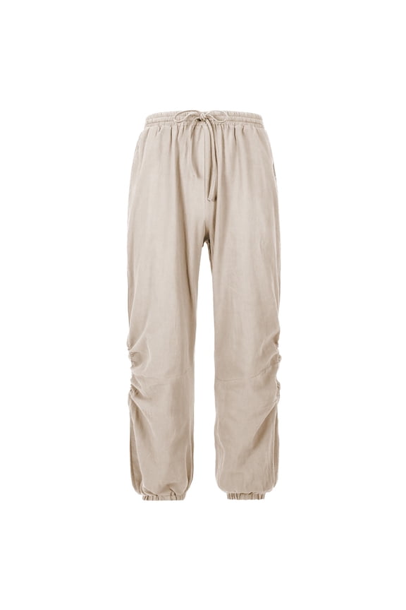 Mens Medieval Ankle Pants Cotton Linen Renaissance Viking Pirate Lace up Tapered Pants Navigator Costume Trousers Size S-2XL Beige