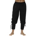 thumbnail image 1 of Mens Medieval Renaissance Pirate Lace-Up Pants Gothic Cosplay Costume Trousers, 1 of 12