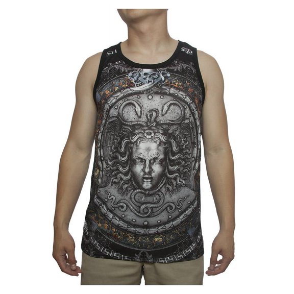 Mens Medusa Emblem Sublimation Tank Top - Large