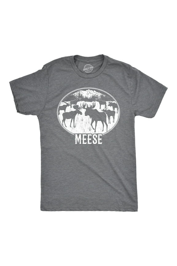 Mens Meese T Shirt Funny Moose Hilarious Sarcastic T Shirt Graphic Tees