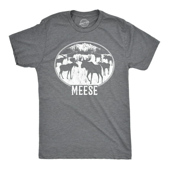 Mens Meese T Shirt Funny Moose Hilarious Sarcastic T Shirt Graphic Tees