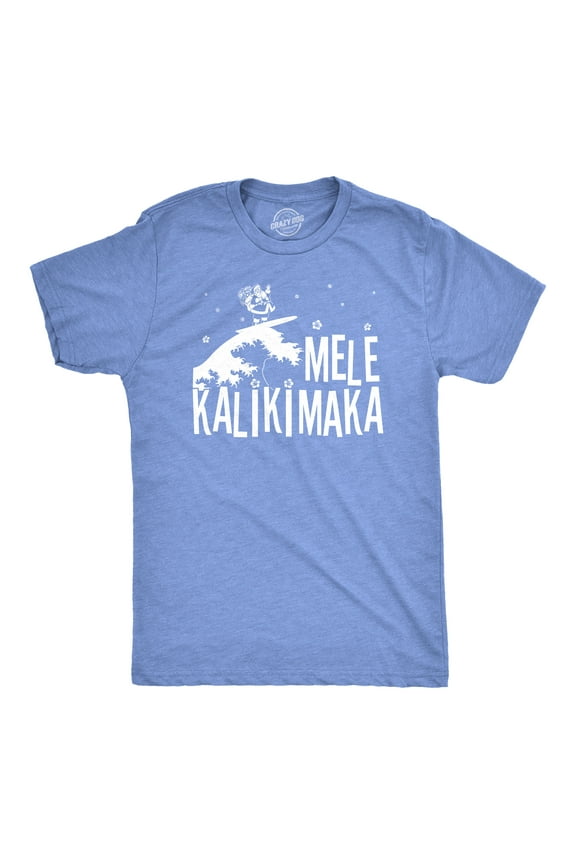 Mens Mele Kalikimaka T Shirt Funny Surfing Hawaiian Christmas Santa Tee Graphic Tees