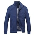 thumbnail image 1 of Mens Men's Winter Work Coats Fashion Business Eiderdown Coat Solid Stand Collar Leisure Large Zipper Jacket Rain Proof Coat Long Raincoat Men Winter Flannel Jackets for Men gift, 1 of 2