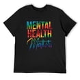 thumbnail image 1 of Mens Mental Health Matters Short Sleeve T-Shirt Black Large, 1 of 5