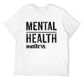 thumbnail image 1 of Mens Mental Health Matters Wear Green T-Shirt White 3X-Large, 1 of 5