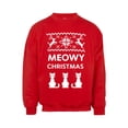 thumbnail image 1 of Mens Meow Christmas Cat Ugly Christmas Sweatshirt - Small, 1 of 1