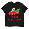 thumbnail image 1 of Mens Merry Christmas - Vintage Classic Red Farm Truck - Christmas T-Shirt Black 2XL, 1 of 5