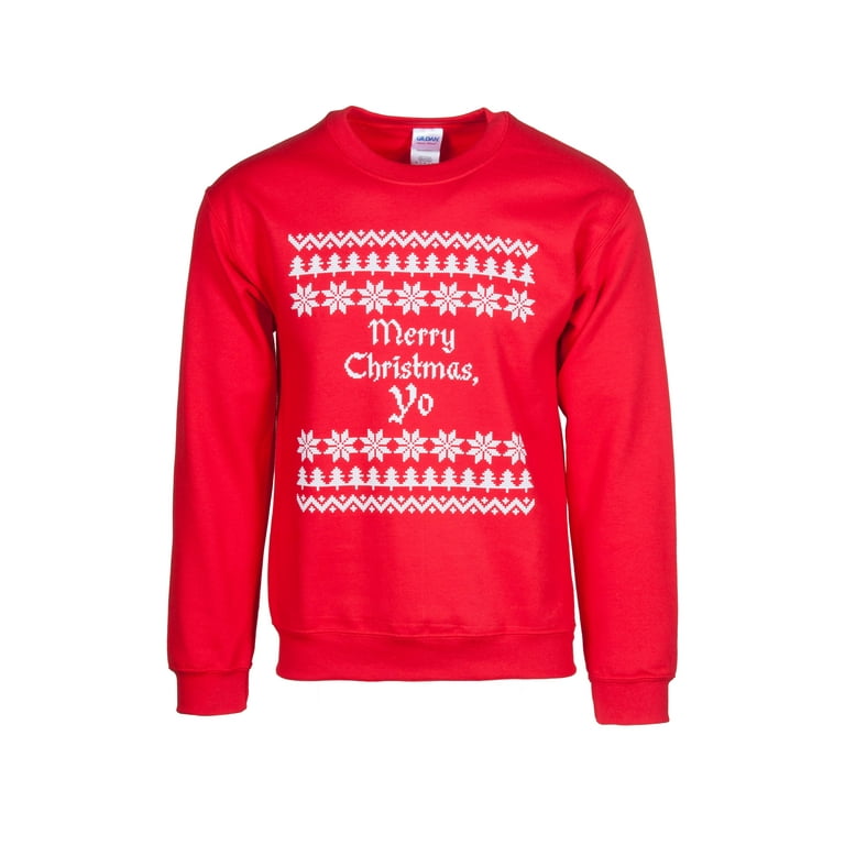 Mens Merry Christmas Yo Red Ugly Sweater - 4X-Large Mens Merry Christmas Yo Red Ugly Sweater - 4X-Large