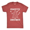 thumbnail image 1 of Mens Merry Christmath T Shirt Funny Christmas Tree Holiday Math Graphic Tee Graphic Tees, 1 of 8