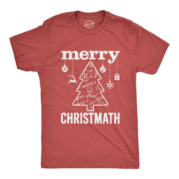 Mens Merry Christmath T Shirt Funny Christmas Tree Holiday Math Graphic Tee Graphic Tees