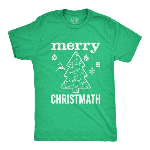 Mens Merry Christmath T Shirt Funny Christmas Tree Holiday Math Graphic Tee Graphic Tees