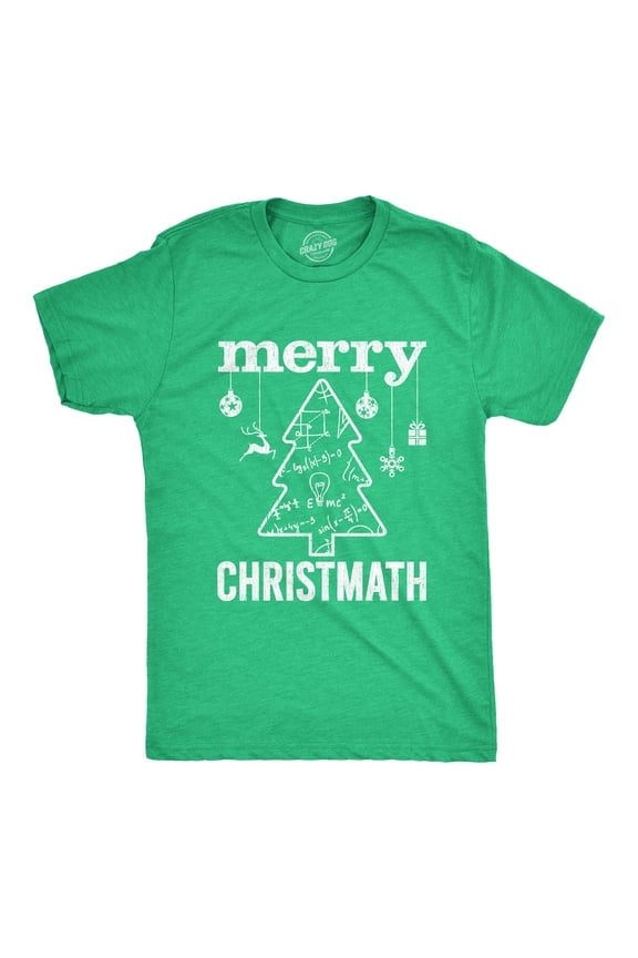 Mens Merry Christmath T Shirt Funny Christmas Tree Holiday Math Graphic Tee Graphic Tees