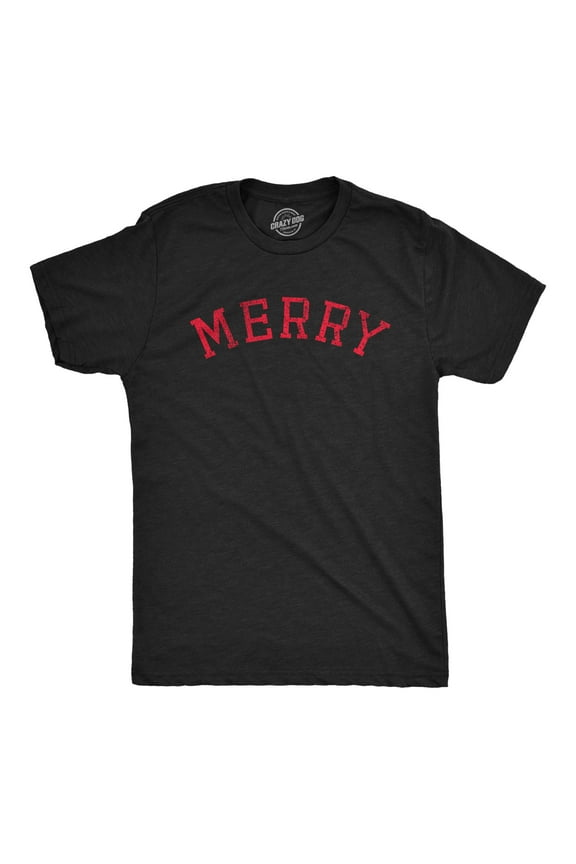 Mens Merry T Shirt Funny Cute Xmas Spirit Cheer Lovers Tee for Guys Graphic Tees