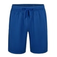thumbnail image 1 of Mens Mesh Athletic Shorts Drawstring Elastic High Waisted Breathable Short Pants Summer Beach Shorts Blue 3XL, 1 of 7