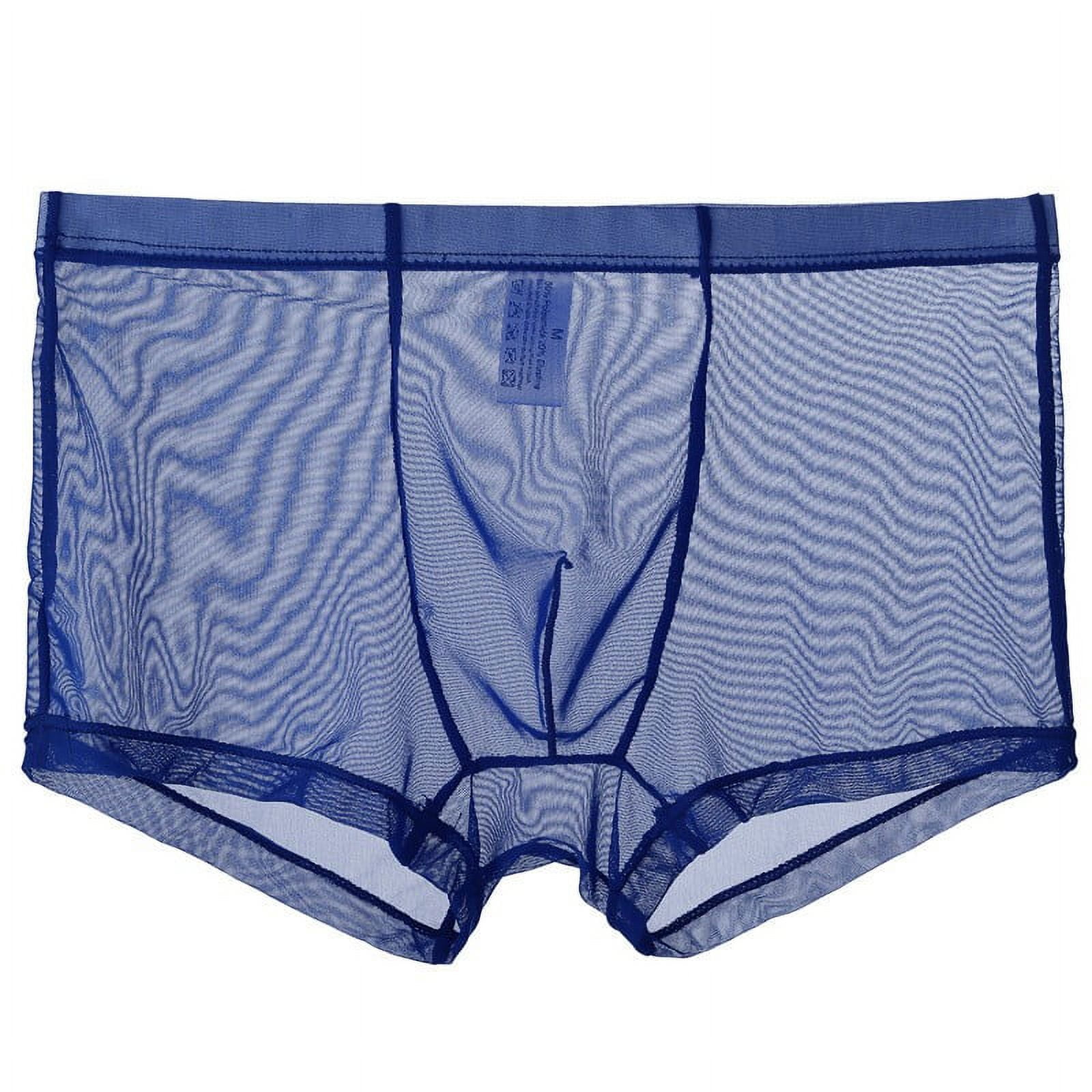 Mens Mesh Briefs Comfortable Sweat absorbing Ultra thin Underwear Boyleg Underpants Cool Summer Boxers Panties X Large Blue Walmart