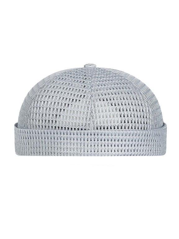 Mens Mesh Brimless Cap Summer Cap Sailor Skullcap Breathable
