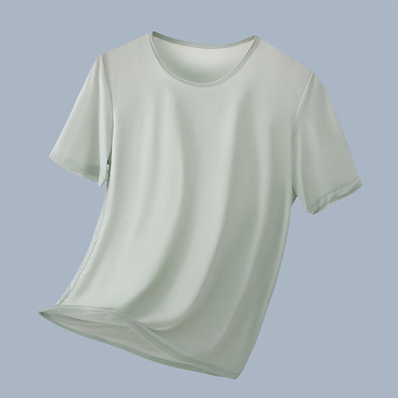 Mens Mesh See Through Underwear T-Shirt Muscle Top Short Sleeve Clubwear Party