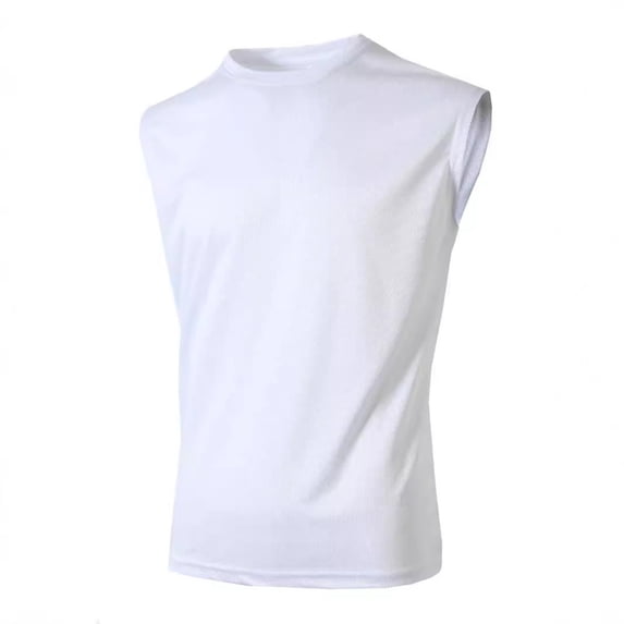 Mens Mesh Sleeveless Workout Tank Tops Muscle Fit Quick Dry Crewneck Bodybuilding Athletic Shirts Lightweight Breathable Weightlifting Activewear Tops