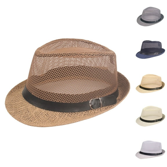 Mens Mesh Sun Hat Summer Wide Brim Beach Fishing Cap for Outdoor Protection