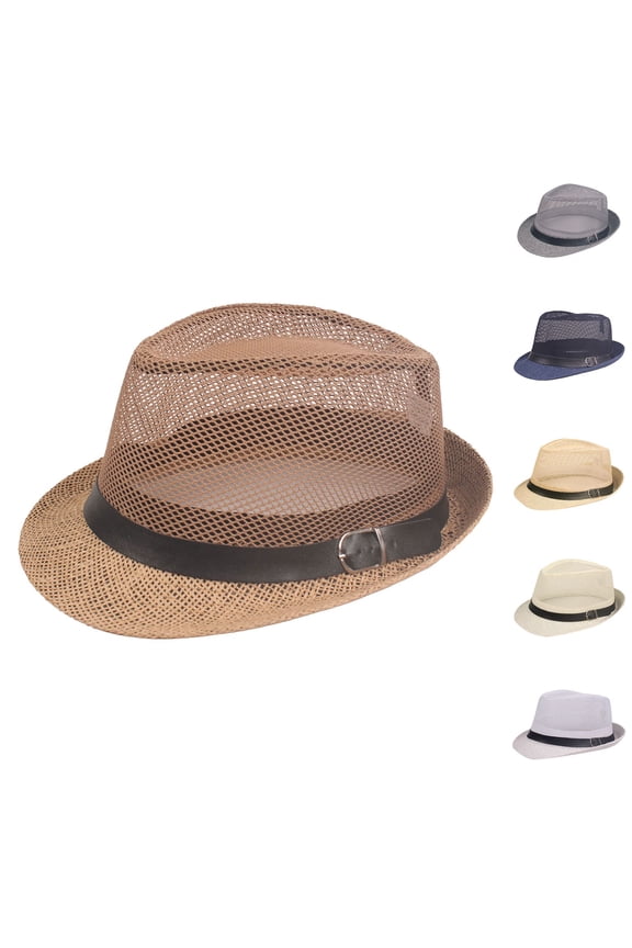 Mens Mesh Sun Hat Summer Wide Brim Beach Fishing Cap for Outdoor Protection
