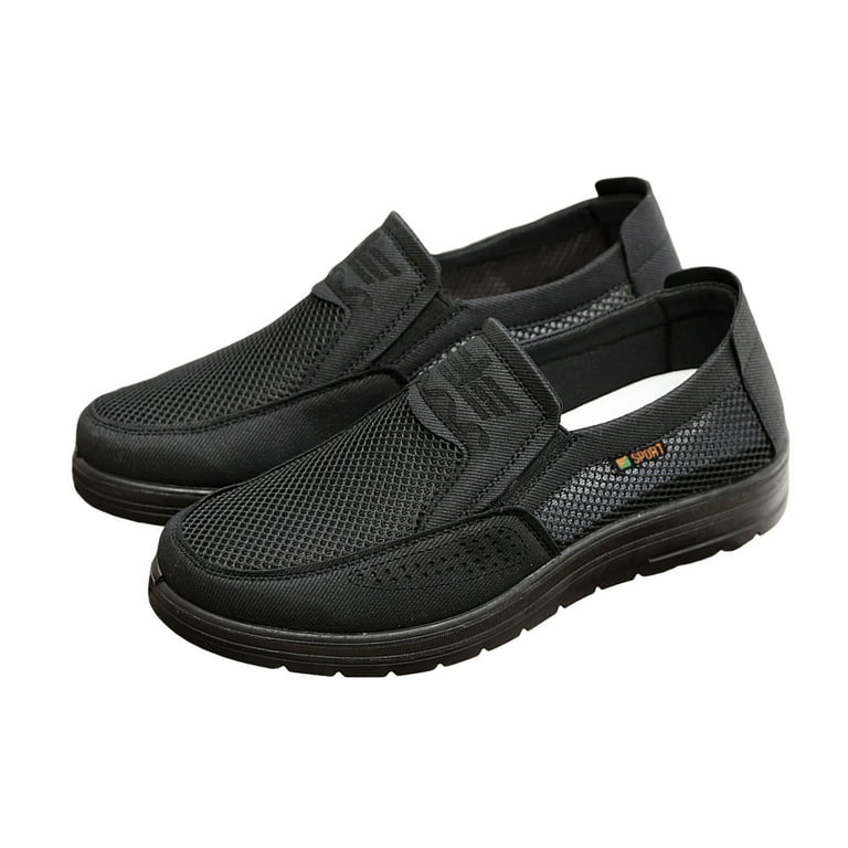 Mens Mesh Wide Width Slip on Loafers Walking Driving Shoes
