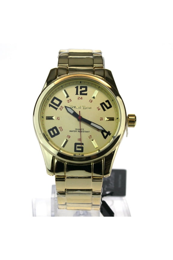 Mens Metal Dress Classic Round OG Luxury Analog Wrist Watch All Gold
