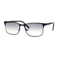 thumbnail image 1 of Mens Metal Half Rim Rectangular Bifocal Light Sunglasses Reader Black +3.0, 1 of 4