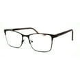 thumbnail image 1 of Mens Metal Half Rim Rectangular Reading Glasses Brown Tortoise +1.5, 1 of 4
