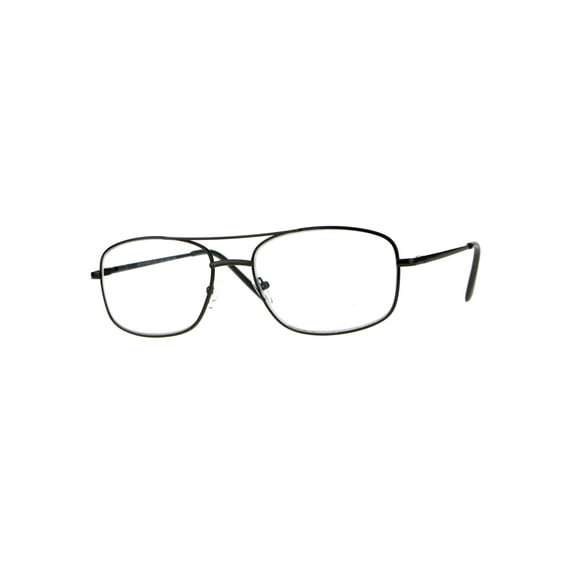 Mens Metal Rim Classic Rectangular Bifocal Reading Eye Glasses Copper 3.0