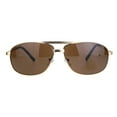 thumbnail image 1 of Mens Metal Rim Narrow Racer Pilots Sunglasses Gold Brown, 1 of 4